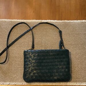 Madewell The Puff Crossbody Bag woven leather